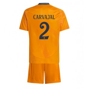 Real Madrid Daniel Carvajal #2 Borta Kläder Barn 2024-25 Kortärmad (+ Korta byxor)